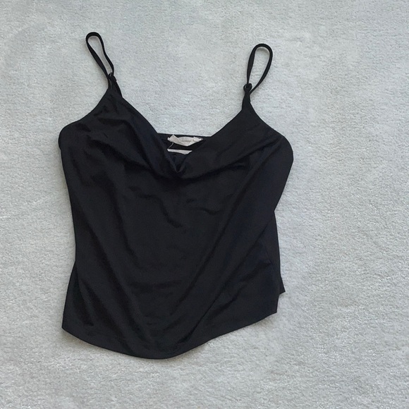 Urban Outfitters Cowl Neck Cami Tank Top Black - Picture 2 of 4